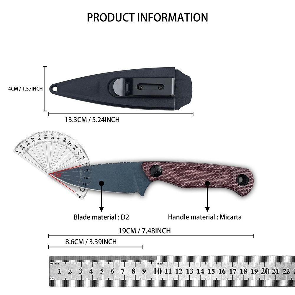 Dacian BM 203BT/203-1 Fixed D2 - Edc Carry Knife recension och pris